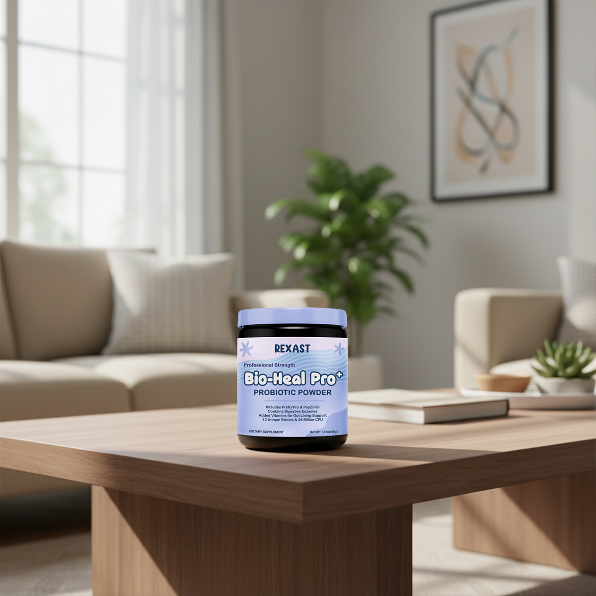 Rexast Bio-Heal Pro+ 6-in-1 Probiotic Powder (Professional Strength)